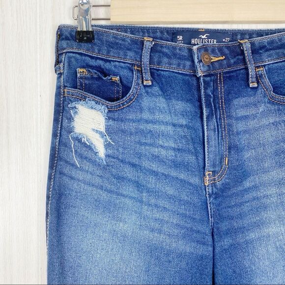 Hollister | Distressed High Rise Vintage Stretch Super Skinny Jeans Size 5 / 27 - Picture 3 of 9